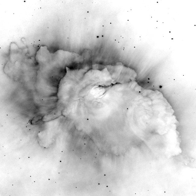 Hubble Space Telescope image of the HH 666 protostellar jet.